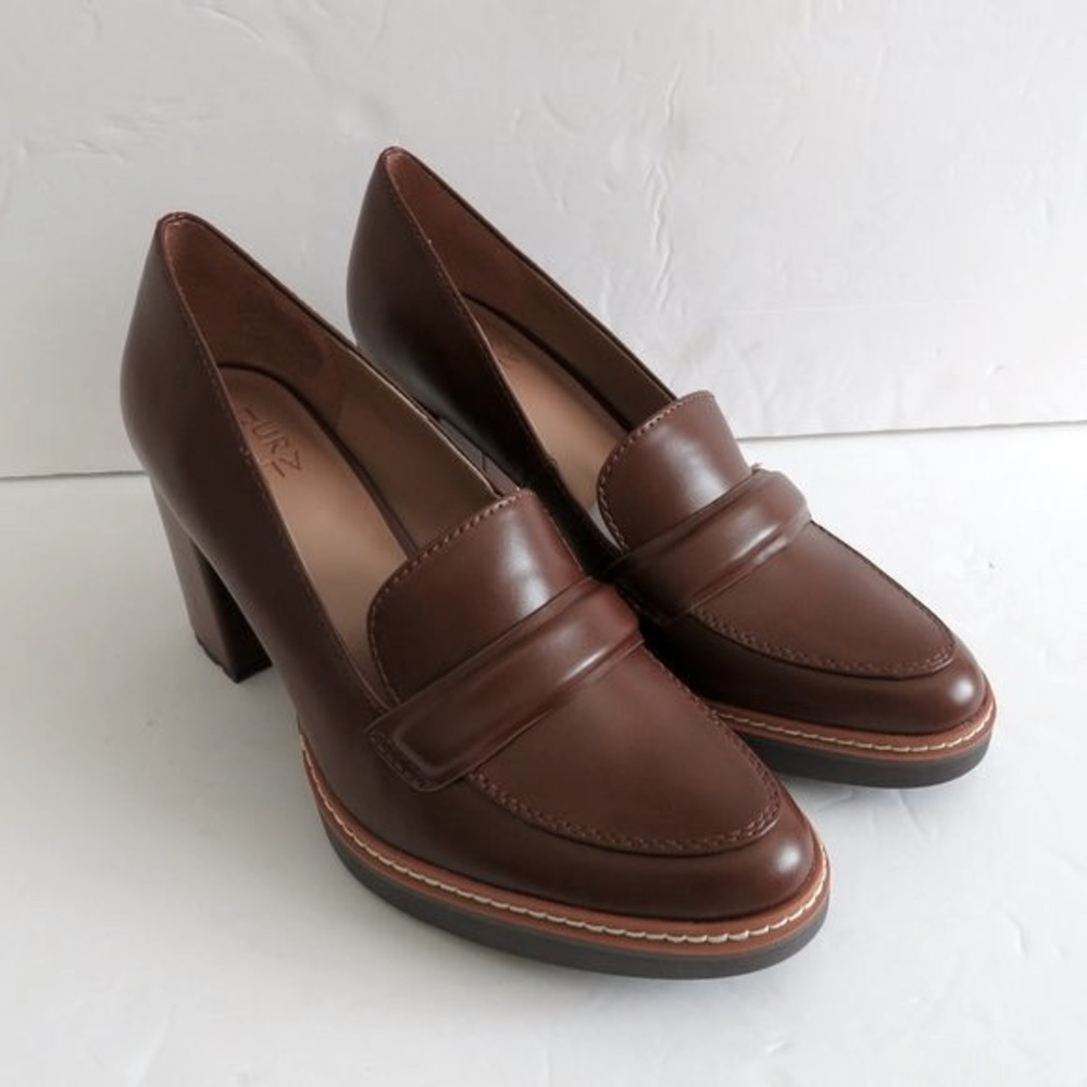 NATURALIZER $110 Women's Dabney Chunky Block Heel Loafers Shoes Size 9M NEW - Picture 8 of 13